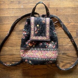 Floral Quilted Backpack